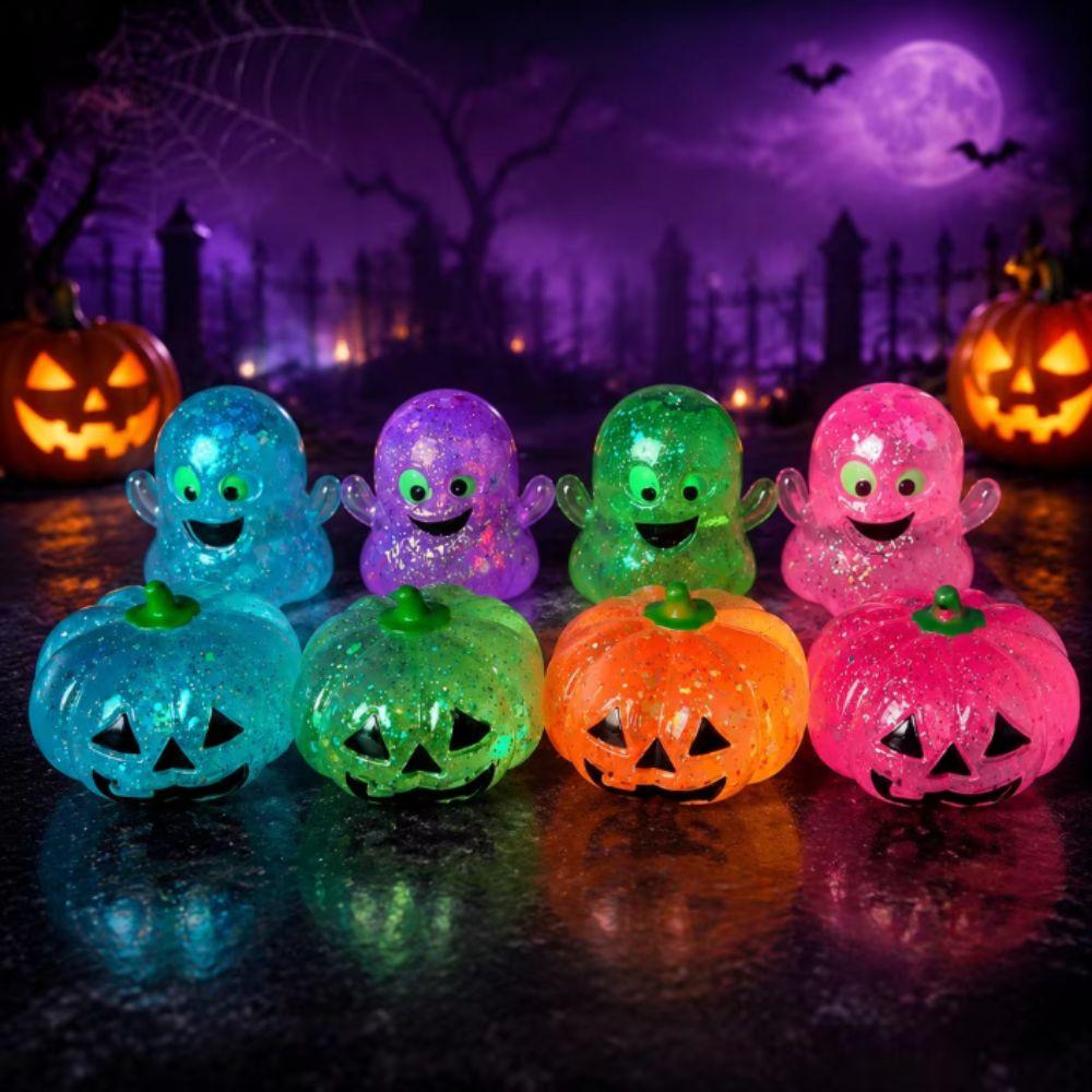 Glitter Squishy Toy Soft Elastic Stress Relief Toy Novelty Item Halloween Gift Office Toy