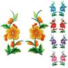 Flowers Leaves Sew Iron On Patches Hot Melt Adhesive Ironing DIY Embroidery Flowers Patch Clothes Patchwork Sticker for Clothes