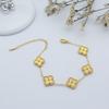 High Quality Four Leaf Clover Five Flower Bracelet Laser Lucky Clover Double Sided Ladies Bracelet