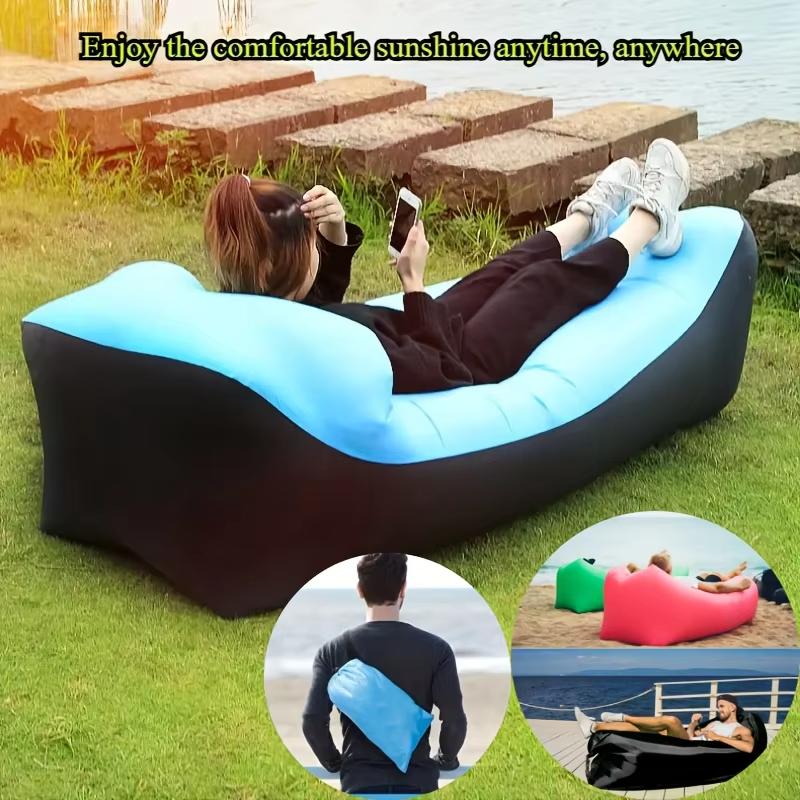 Inflatable Air Sofa Headrest Design Hammock Waterproof Anti-Air Leaking Pouch Couch Air Chair for Outdoor Beach Hiking