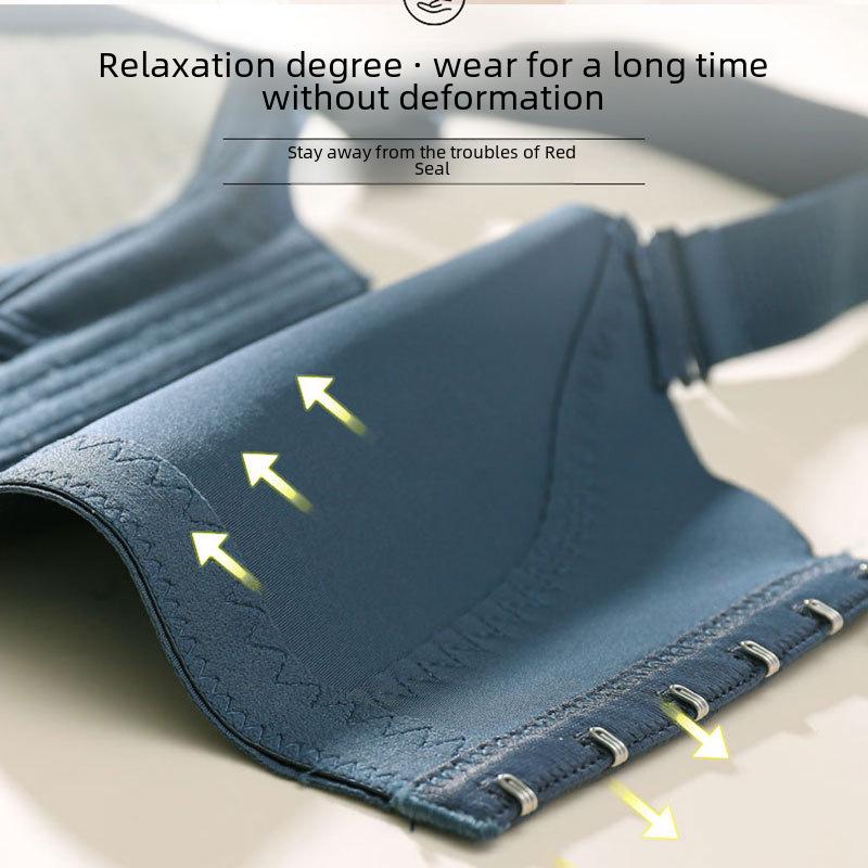 Duży Czerwony Regulowany Biustonosz Pełnokielichkowy dla Kobiet Plus Size z Wieloguzikowym Designem