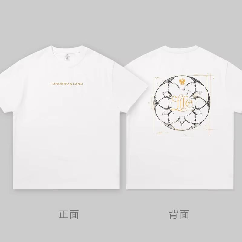 

2025 Qdance Tomorrowland EDC Electric Syllabic Wear Around The Disco Clothes Pure Cotton T-shirt High Quality Luxury Brand M