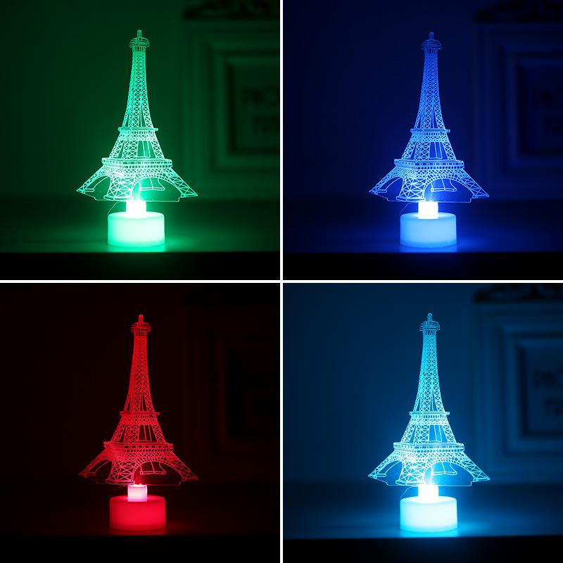 Home Table Party Decor Charm Santa Claus Decorations 1PC Merry Christmas LED Color Changing Mini Xmas Tree