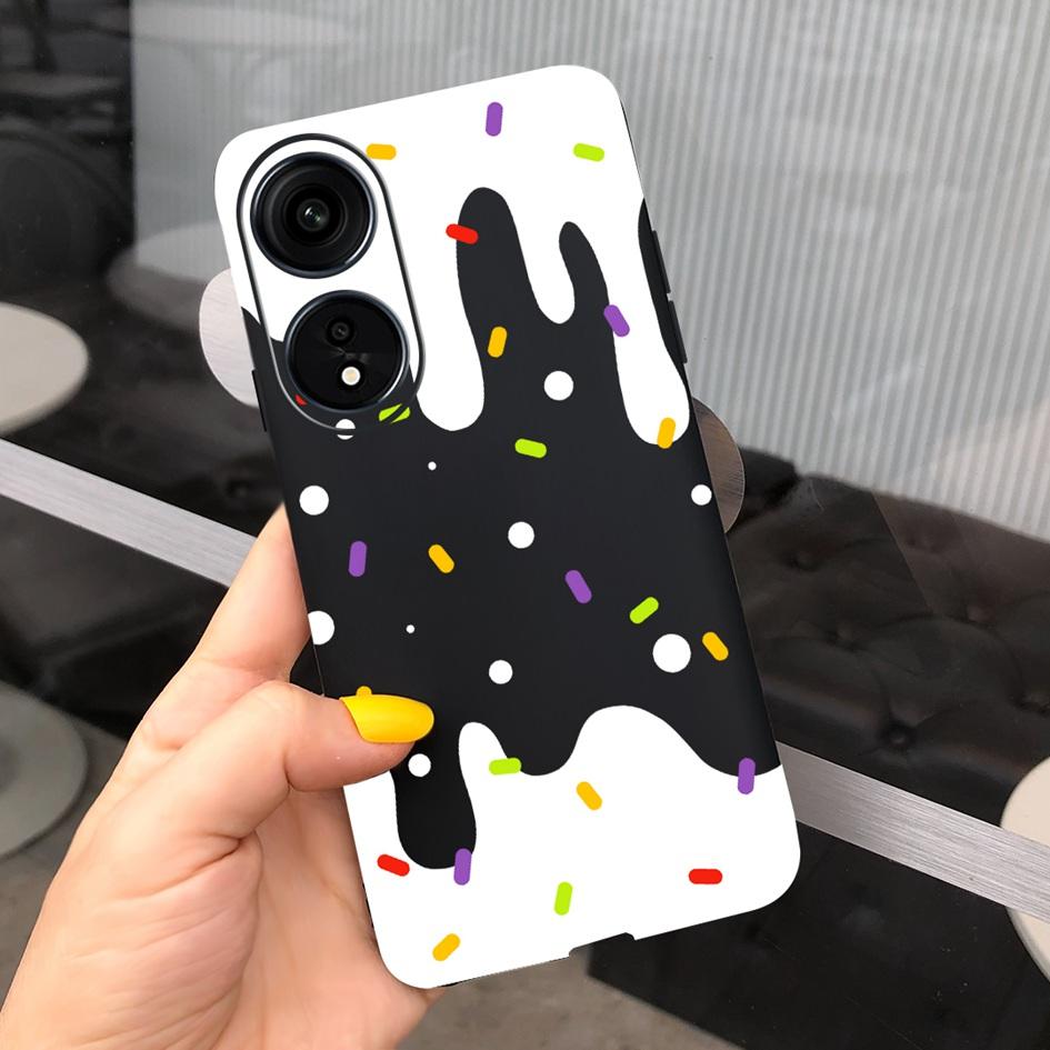 Für OPPO Reno8 T 5G Hülle Cover OPPO A78 Leopard Handyhülle Niedliche Kuh Weiche Rückseite Für OPPO Reno 8T 5G A 78 OPPOA78 A1 Pro Hülle