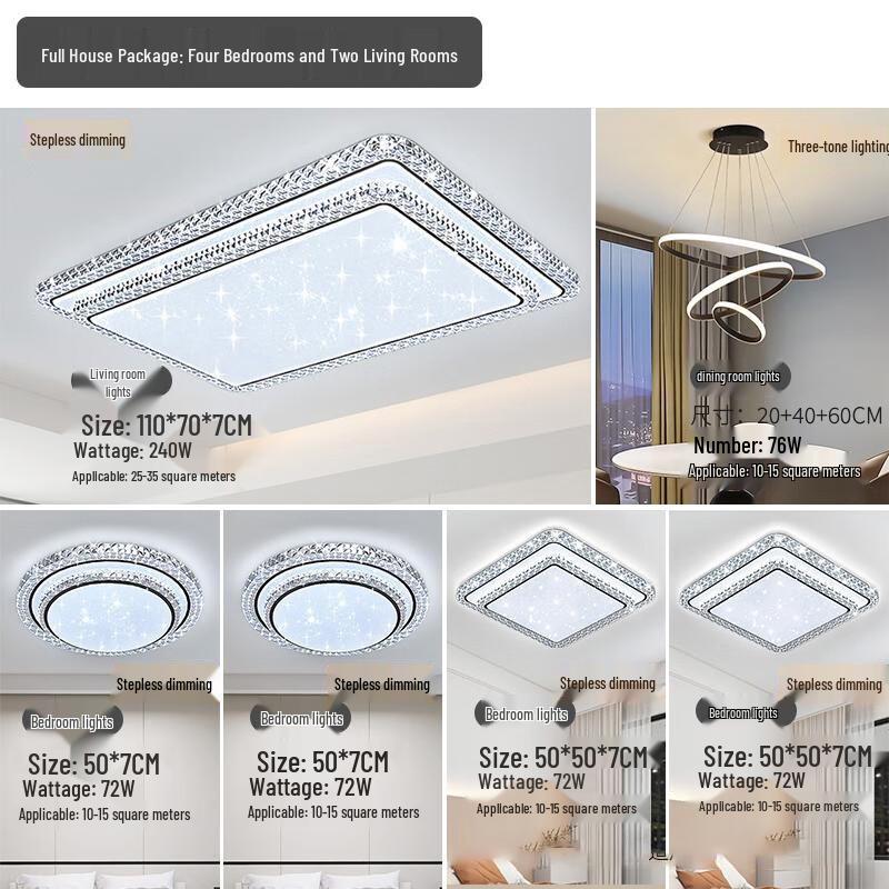 UOSU Modern Crystal Ceiling Light