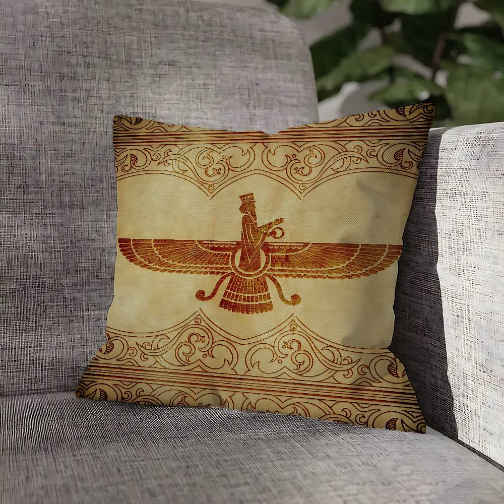 A-Achaemenid E-Empire Throw Pillow Case For 45x45cm 40x40cm 55x55cm 50x50cm 30x30cm Square Car Pillowcase Shell