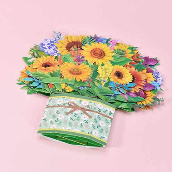 Blumenkarte Schönes Mehrfarbiges Papier Muttertag Blume 3D Karte für Mama