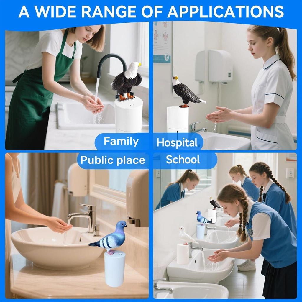 Auto Soap Dispenser Smart Sensor Peace Bird Shape Touchless Foam Soap Dispenser For Home Kitchen Bathroom Dormitory Hotel