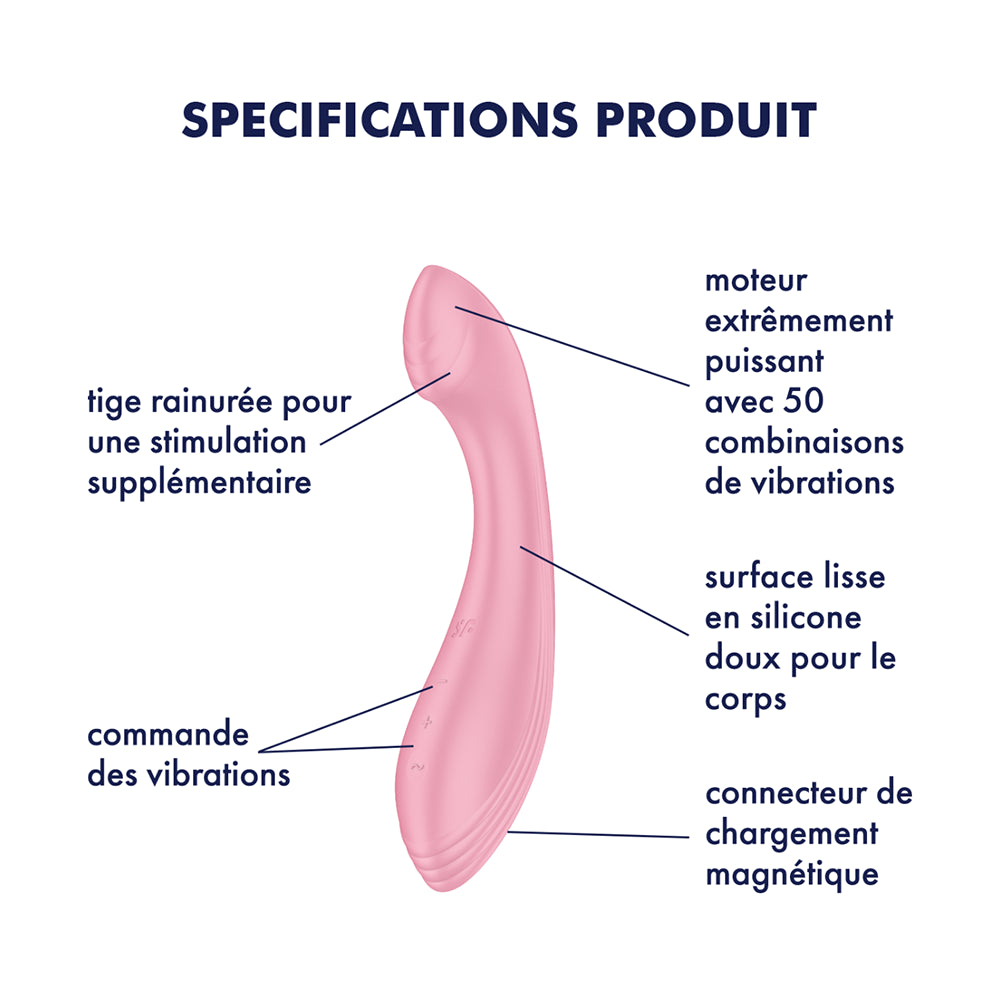 Vibromasseur G Spot Rose, Vibrations Fortes G Force Satisfyer Cc597835
