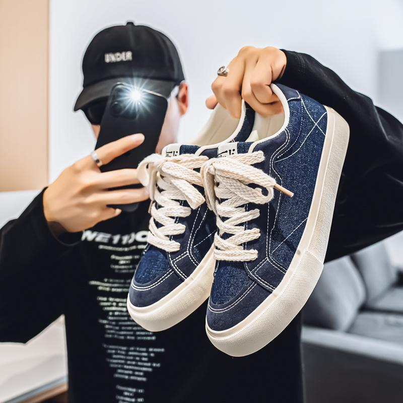 Fashion Brand Men Casual Shoes Street Designer Skateboarding Shoes 2025New Spring Breathable Board Shoes for Men Lace Up Sneaker