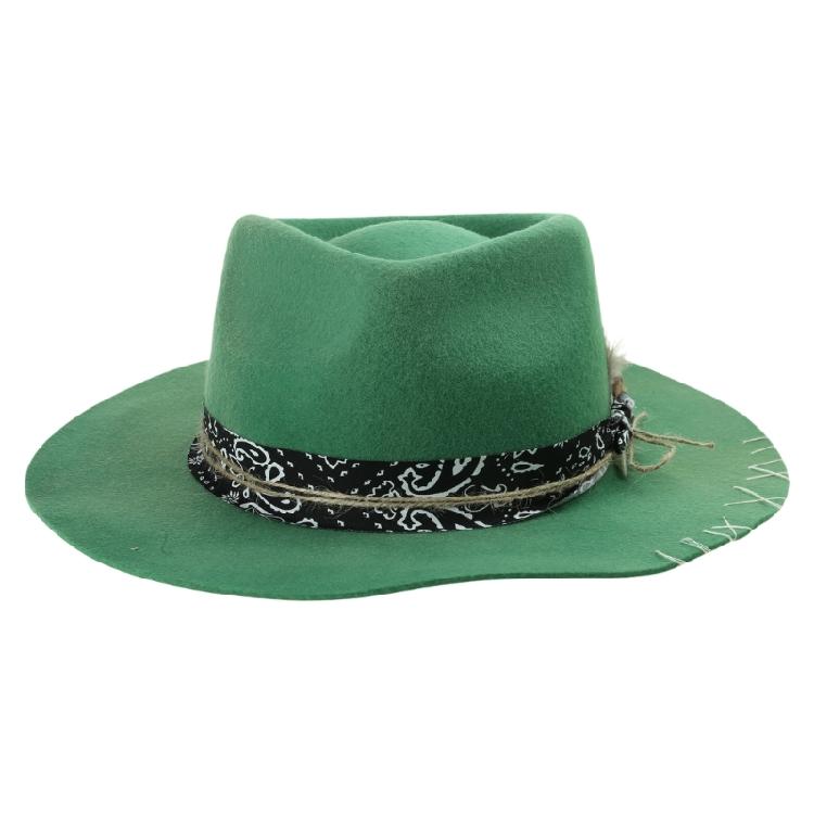 Wool Homburg Exotic Feather Wool Hat Gifts for Comedy Hat Wide Brimmed Unisex Wear for Gatherings Photo Props