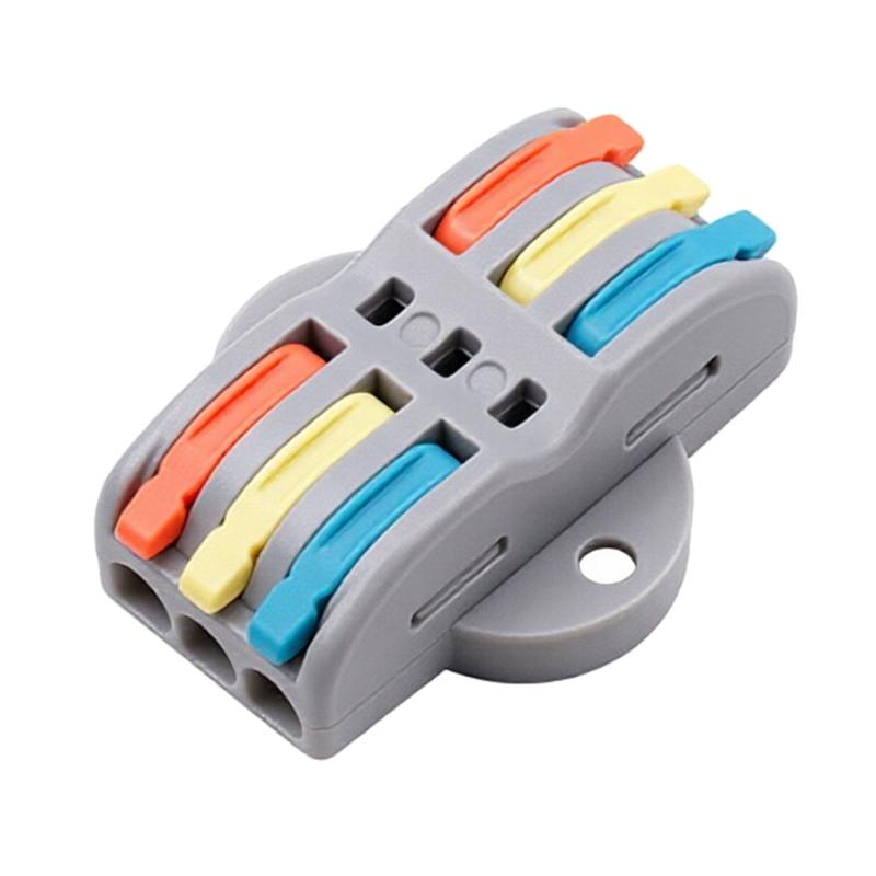 10Pcs Quick Wire Connector Push In Electrical Terminals Block For Soft And Hard Wires Quick Installation Enduring