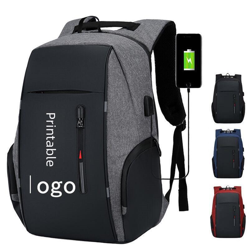Men’s Multi-Function Business Laptop Backpack with USB Port and Large Capacity, Customizable with Logo.