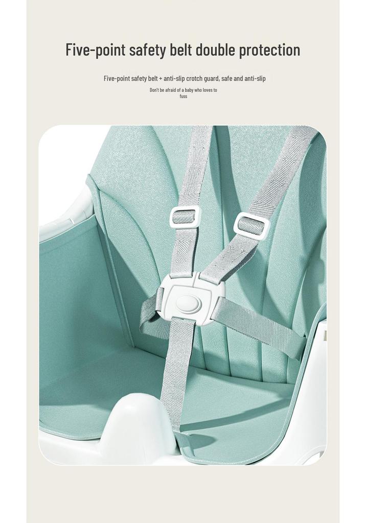Adjustable Foldable Baby High Chair with Recline Function