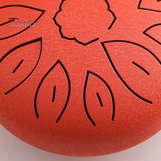 Compact Music Drum 6-Inch Steel Tongue with Mallets Note Stickers 11 Notes C Key Yoga Meditation Sound Therapy Hand Pan Musical Percussion Instrument