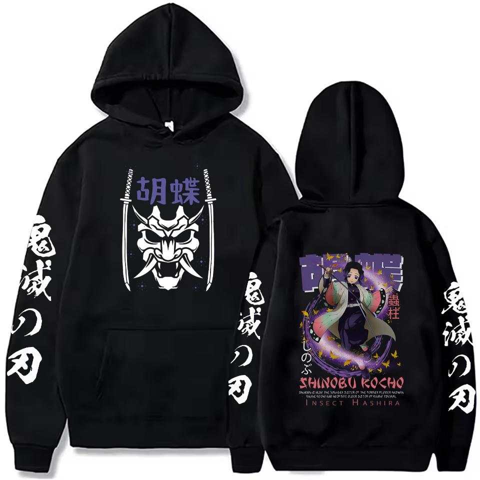New Hot Selling Men's Hoodie Autumn And Winter Demon Slayer Uzui Tengen Anime Character Print Sweatshirt Street Retro Unisex Top