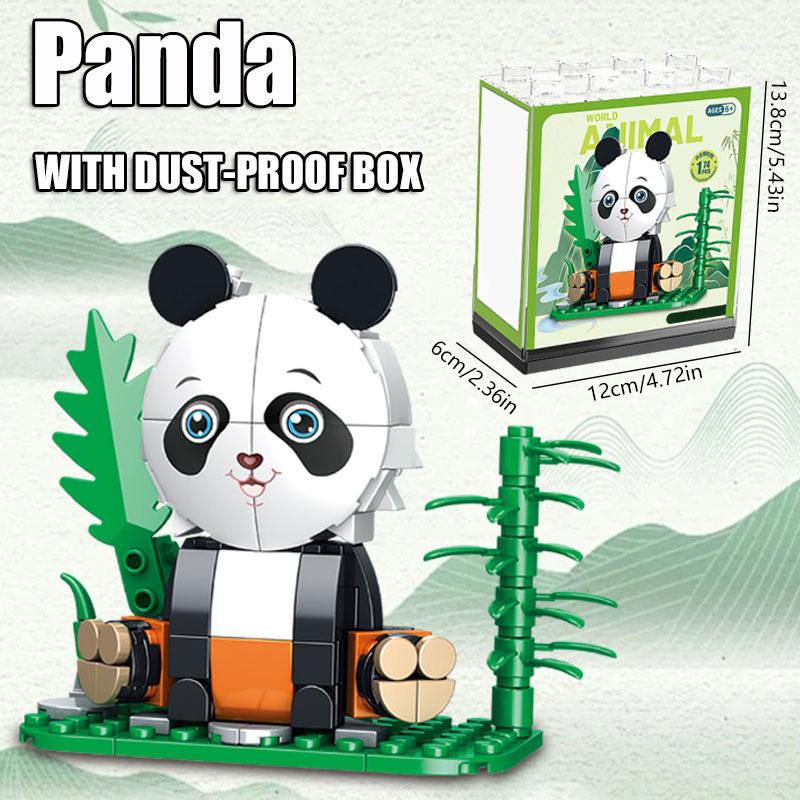 Non-Toxic 161+Pcs Random One Animal Building Blocks Toys Model Lion Panda Peacock Owl Animal Assemble Bricks Toy Sets Ornament Gifts