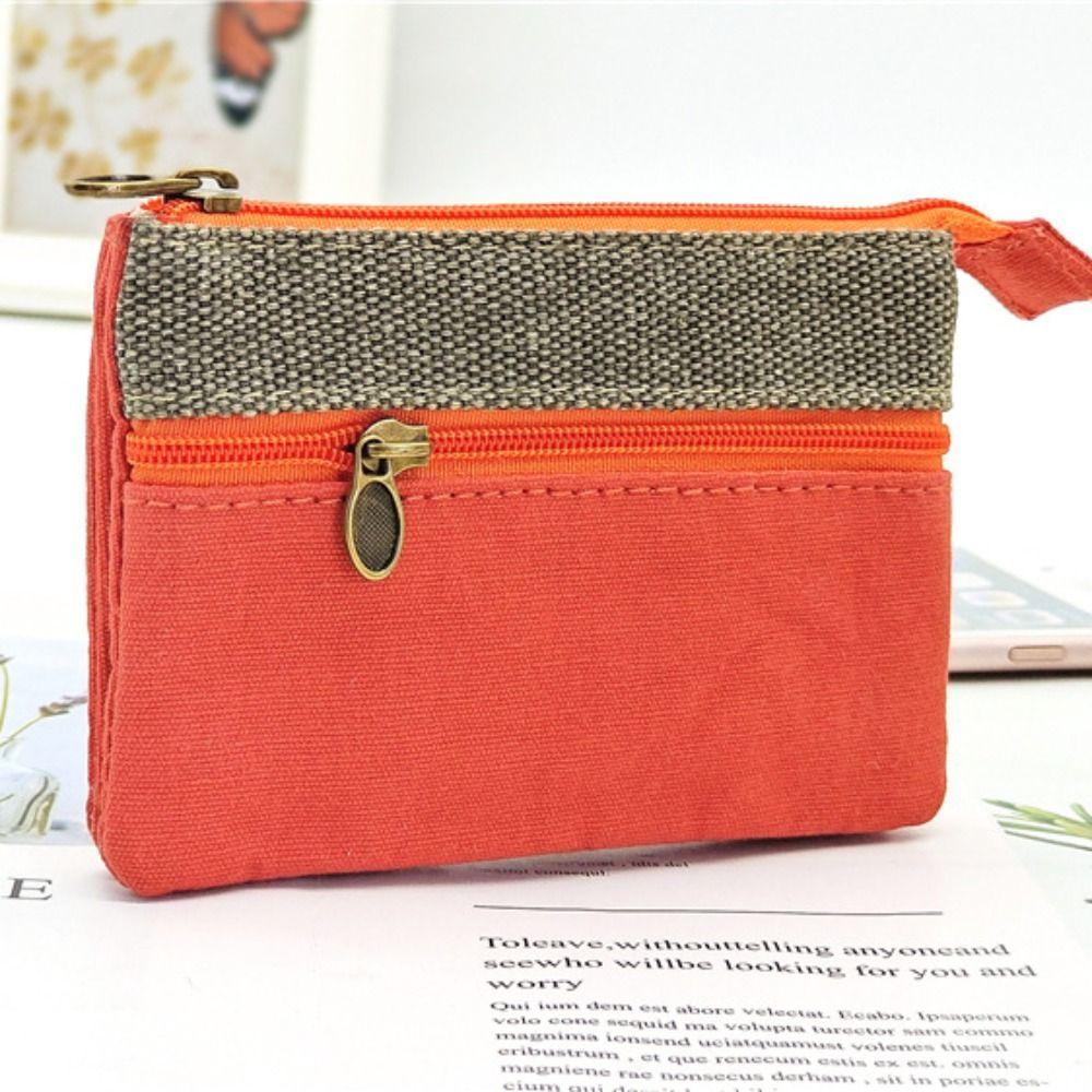 

Женский короткий кошелек, хлопковый кошелек для монет, женский тканевый мини-кошелек для денег, сумка для карт, женская маленькая сумочка для женщин и девочек оранжевый