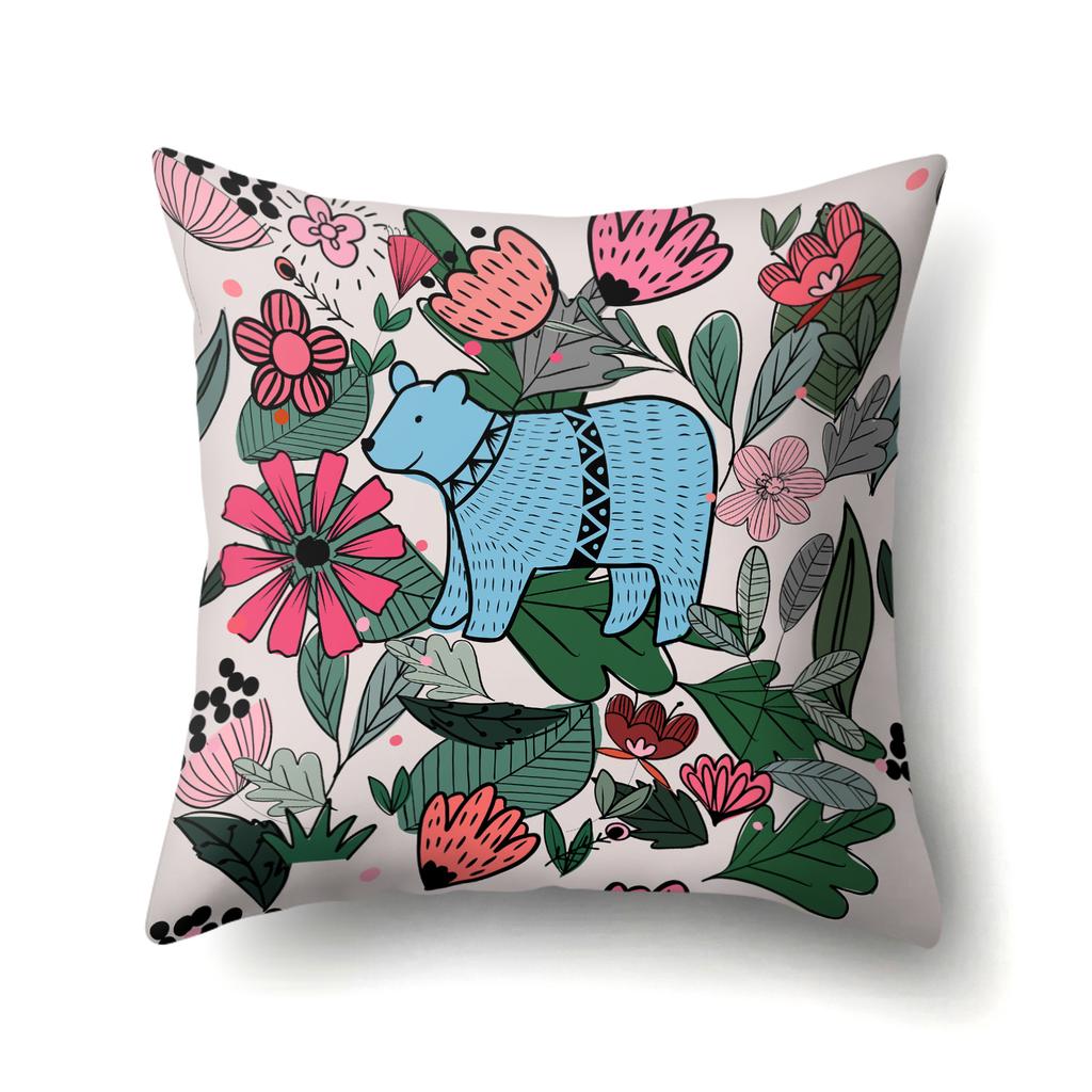 Tier-Einseitige Kissenhülle Büro-Kuschelkissenhülle Lendenkissenhülle Polyester Einfache Sofakissenhülle Premium