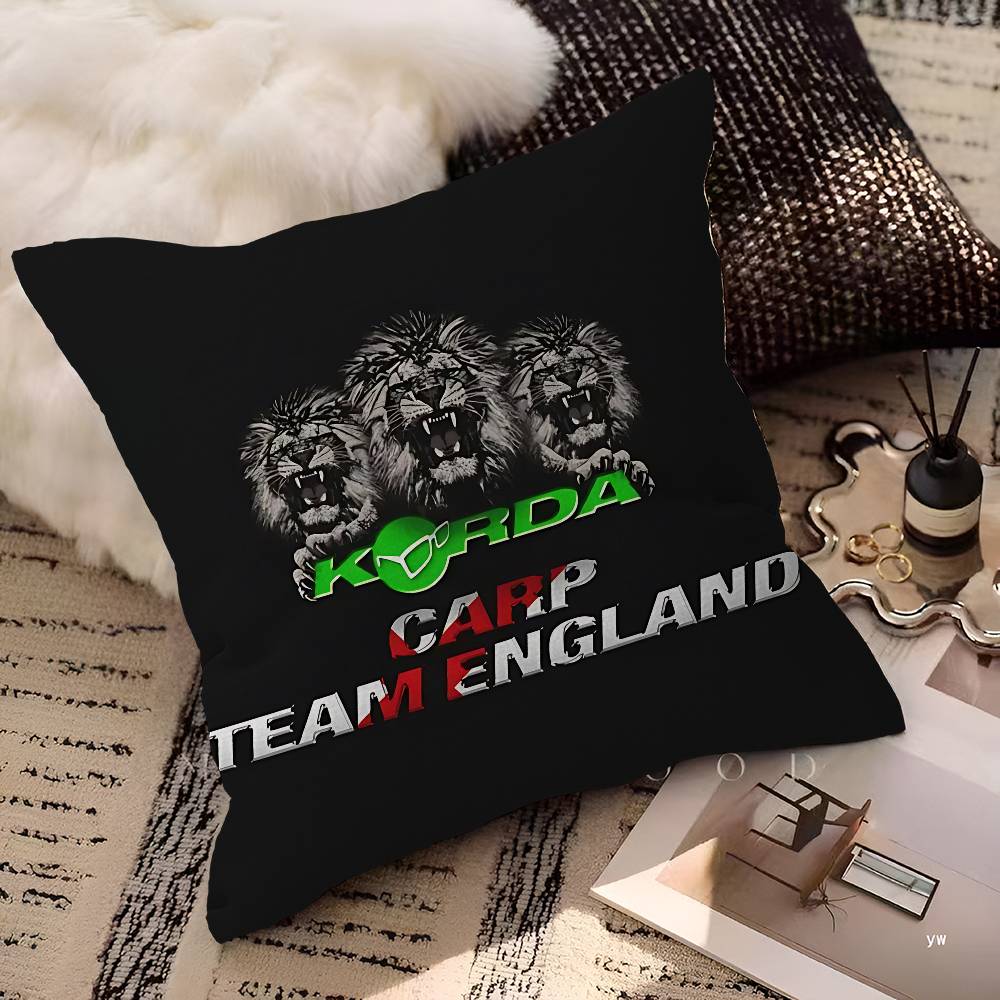KKordas Fishing Logo Pillow Gifts Home Office Furnishings Bedroom Sofa Car Cushion Cover Case 45x45cm