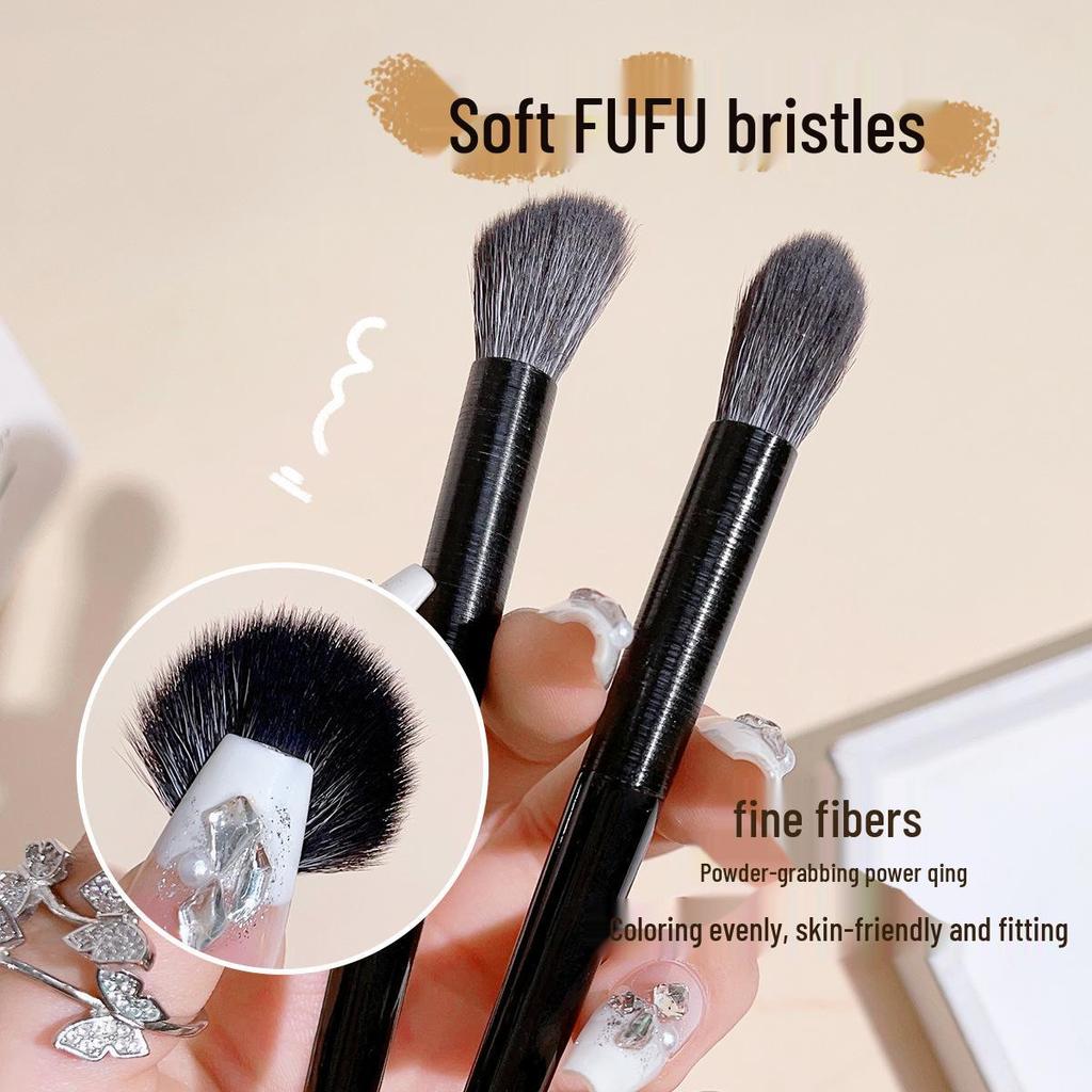 JONBOS Wooden Handle Blending & Highlight Makeup Brush Set