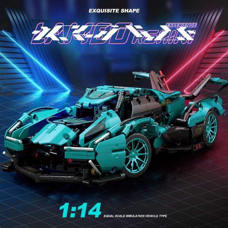 1:14 City Technical Super Racing Car Building Block Sports Vehicle Model  For Kids Gifts Birthday Christmas Halloween Gifts