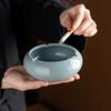 Ceramic Ru kiln ashtray creative mini ashtray Chinese practical easy to clean ashtray small personality trend