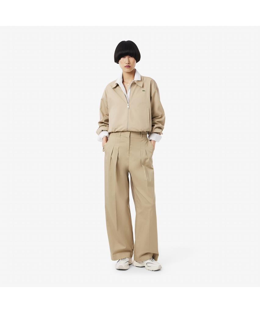 LACOSTE Women'S Wide Fit Chino Pleated Pants Hf2445-55N 02S