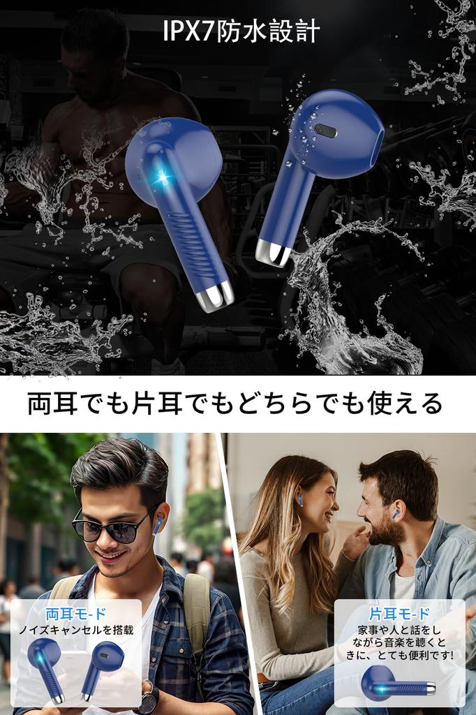 Bluetooth Earphones Latest Bluetooth ENC Call Noise Cancellation HiFi Sound Quality Suitable for [2026 Model] 5.4 Commuting/School/Sports/Music/Gaming