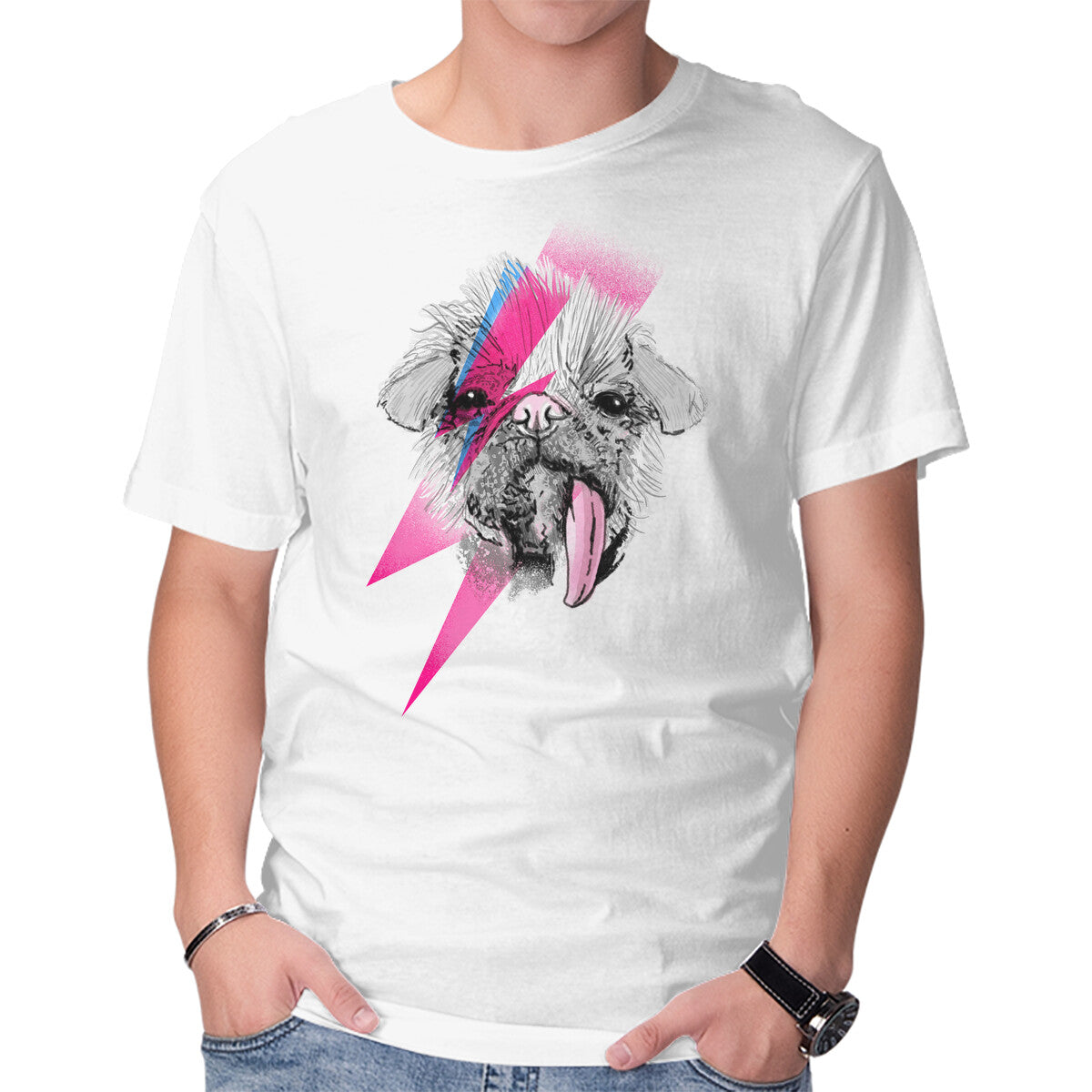 Unisex Crew Neck T-Shirt Adogin Sane Graphic Short Sleeve Casual Tee M