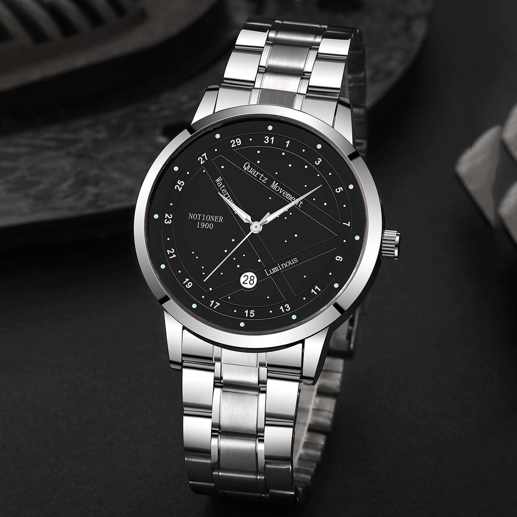 Men's Minimalist Watch Classic Business Watch Large Dial Men's Watch Hands Quartz Men's Watch Round Men's Watch