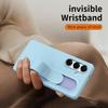 Funda Protectora de Armadura con Soporte y Correa de Muñeca de Silicona Mate para Teléfono Samsung S25 S24 S23 S26 Ultra Plus Cubierta de Botón de Control Inteligente