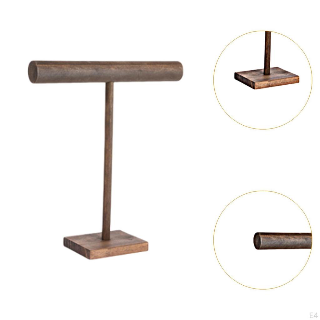 Jewelry Stand Desktop Display Rack Wooden Decorative Organizer Necklace Holder for