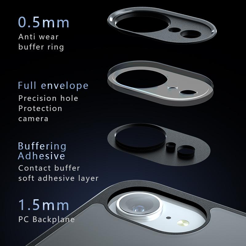 For iPhone 16e Case PC+TPU Anti-Scratch Clear Back Phone Cover