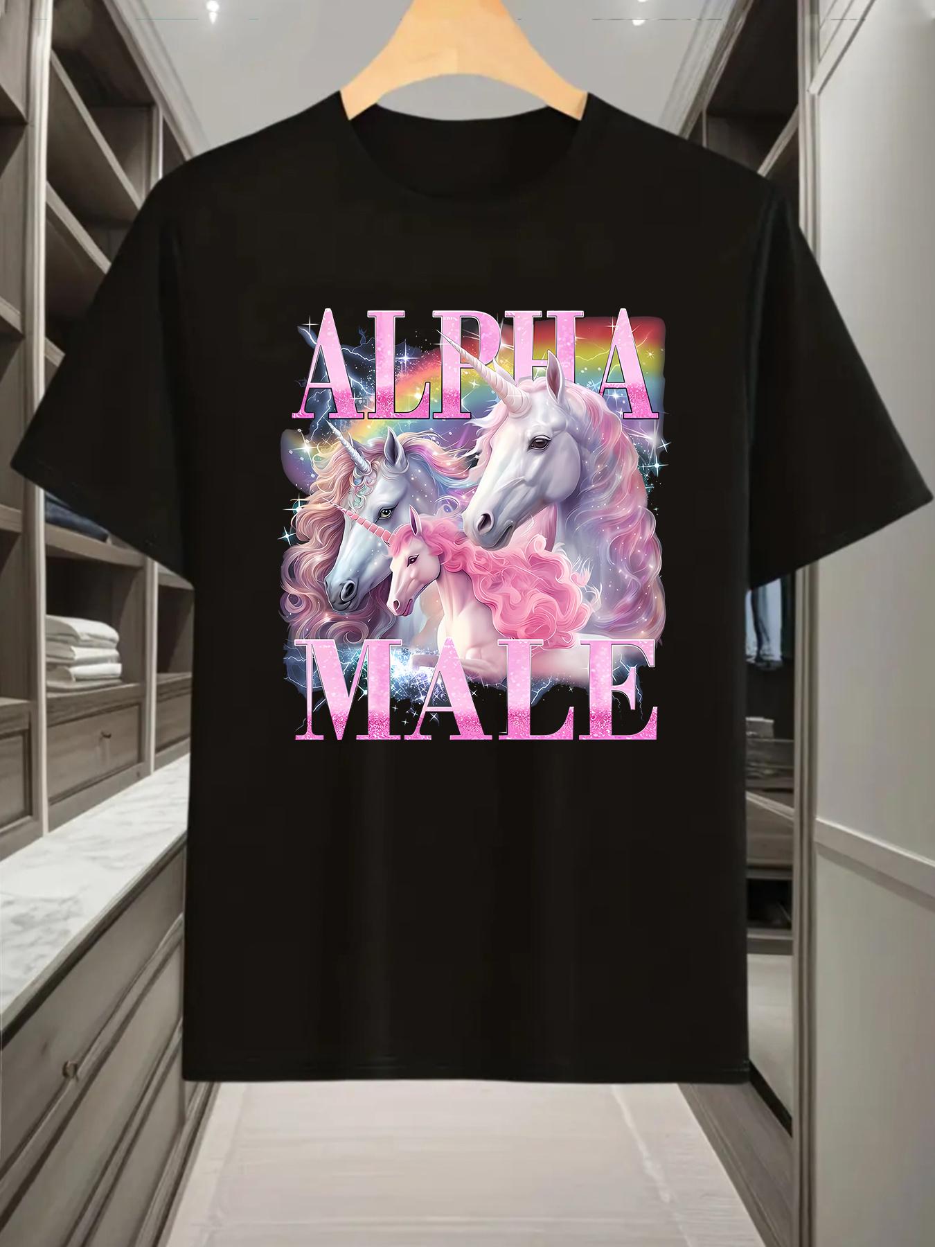 Alpha Male Unicorn Funny T-shirt M