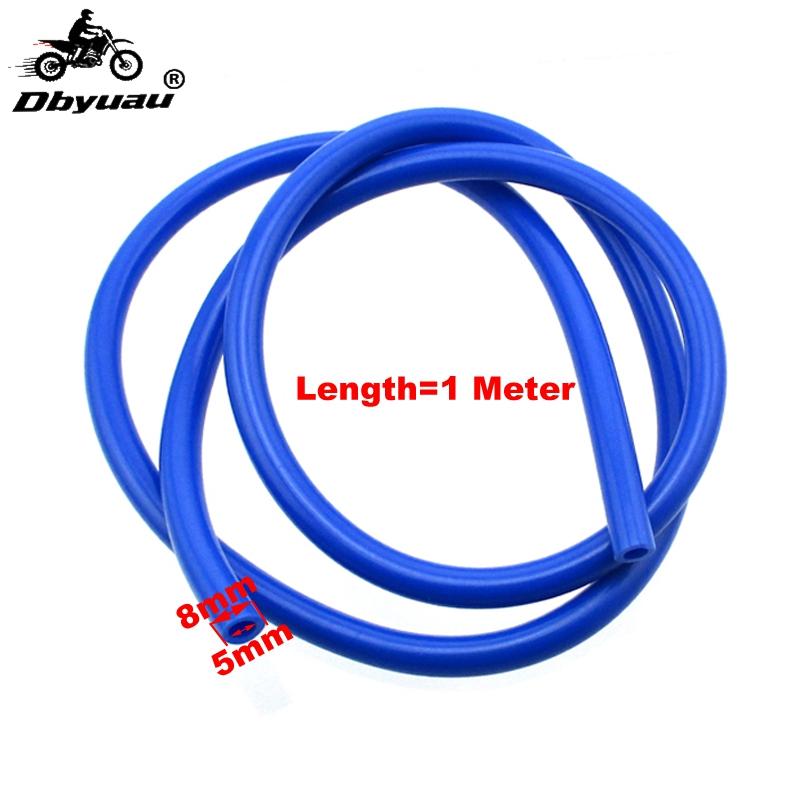 Dbyuau Blue 1 Meter 1/4" Motorcycle Fuel Hose Line For Quad ATV Pit Dirt Bike Fuel System Fittings7