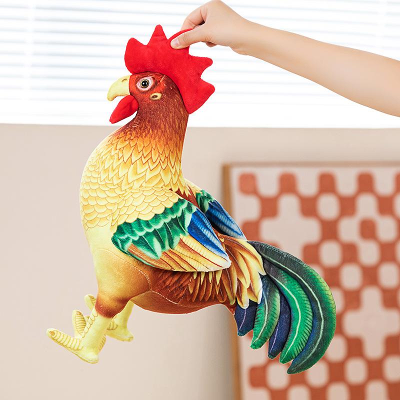 34/44CM Fashion Simulation Rooster Stuffed Animal Plush Toys Children's Home Plush Pillow Children's Birthday Gifts