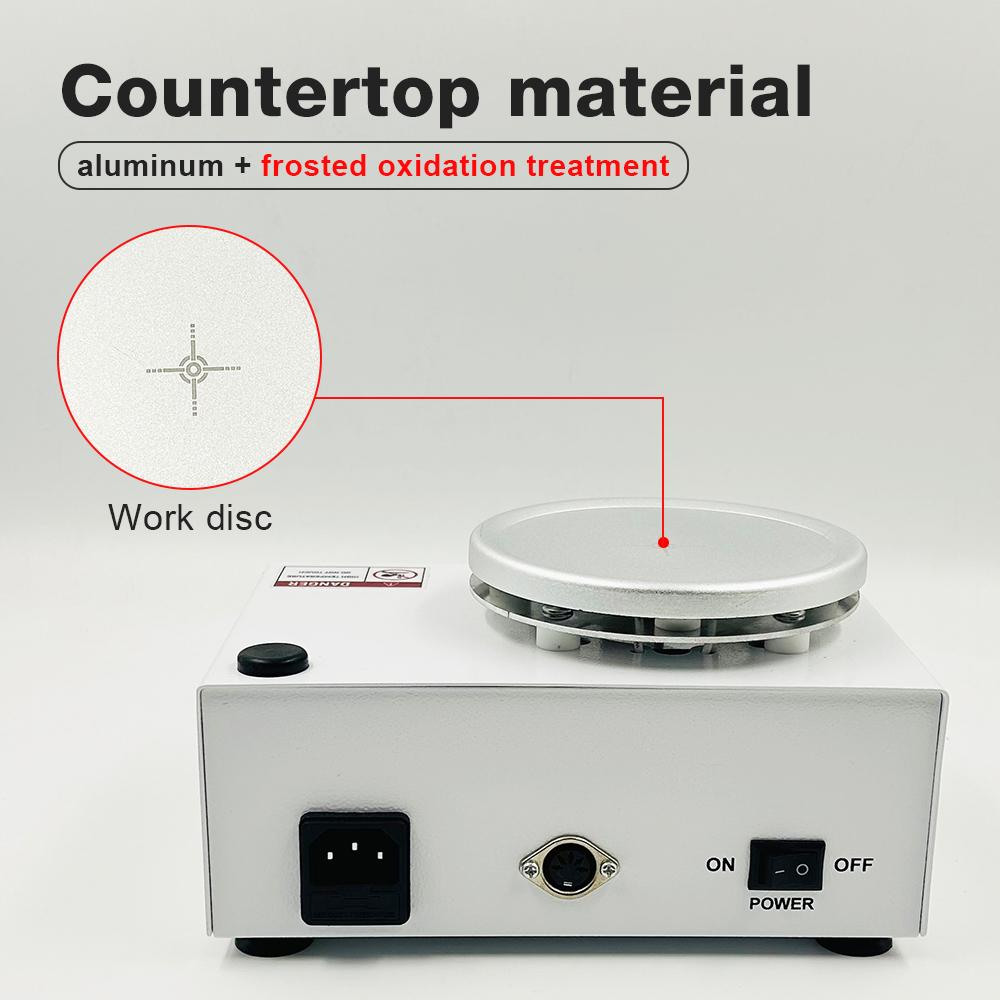 2L 0-2600RPM Chauffant Agitateur Magnétique Mélangeur Chauffant Magnétique Contrôle de Température et de Vitesse Plaque Chauffante Équipement de Laboratoire Prise UE