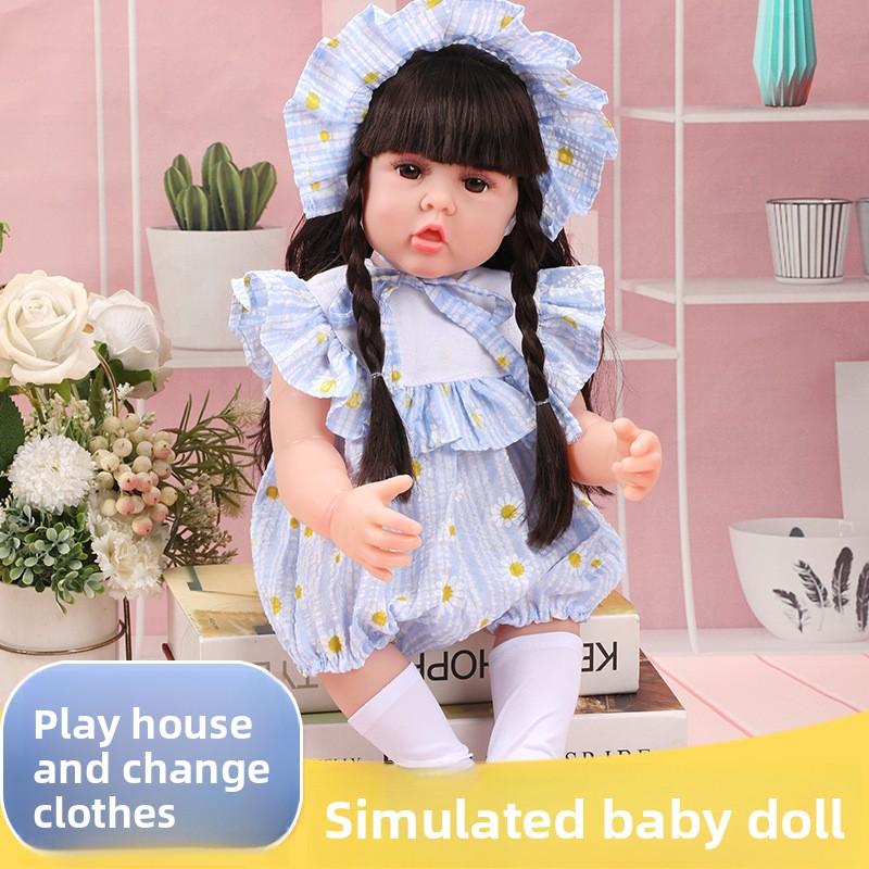 56Cm Reborn Simulation Barbie Gift Doll Baby Soft Gel Girl Toy Set Children's Doll