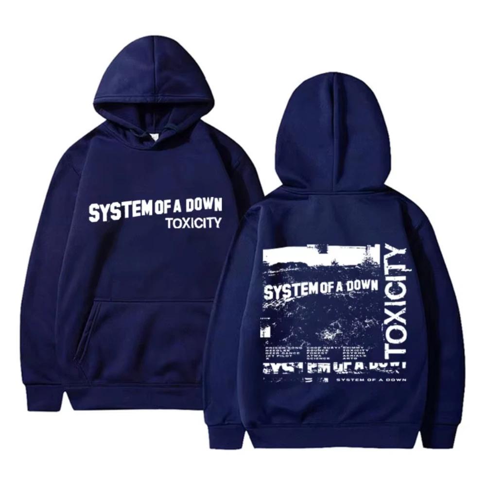 System of A Down Toxicity Album Graphic Hoodies Men Women Gothic Rock Oversized Sweatshirt Male 90s Alternative Metal Streetwear