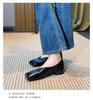 Black Soft Leather Square Toe Low-Cut Women’s Shoes - 2025 Stylish Niche Designer, Available in Large Sizes