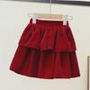Velvet High-Waist A-Line Skirt for Women & Girls - Autumn/Winter Collection
