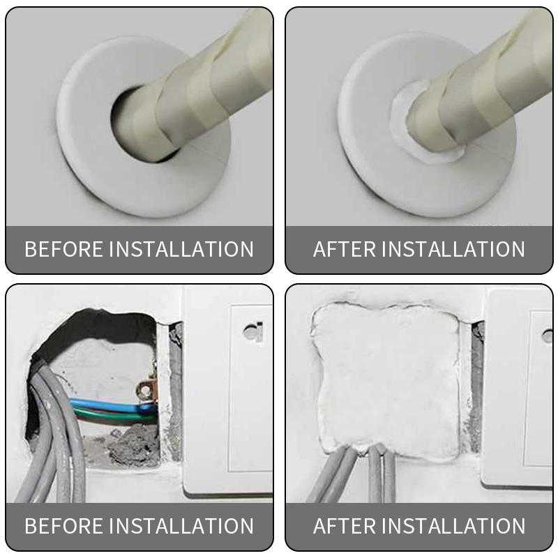 2pcs Wall Hole Sealing Glue Household Air-conditioning Mending Wall Hole Plasticine Waterproof Sewer Pipe Sealing Mud Sealant
