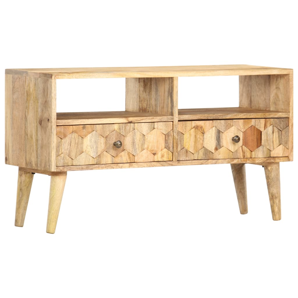 TV Stand 90 X 30 X 50 Cm Solid Mango Wood