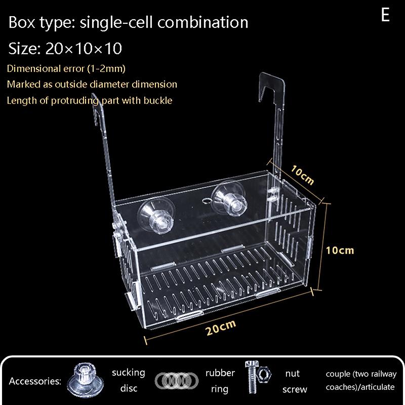 Fish Tank Small Fry Breeding Box Clear Acrylic Fish Breeding Isolation Box Hatchery Divider Spawning Hatching Room Fish Supplies