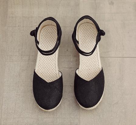 Heeled Sandals Women Wedges Espadrilles Summer Shoes Ladies Comfort Casual Closed Toe Sandal Pumps Heels Party Shoes Footwear