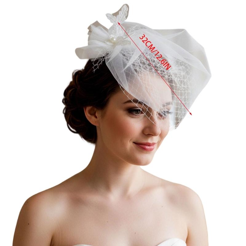 Romance Bird Nest Wedding Veil Tulle Veil Headpiece For Bride Special Occasion Gathering Ceremony Photography Headwear