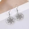 Archangel Metatron Geometric Earrings for Women Hollow Secret Geometry Charms Amulet Jewelry Drop Dangle Earrings Christmas Gift