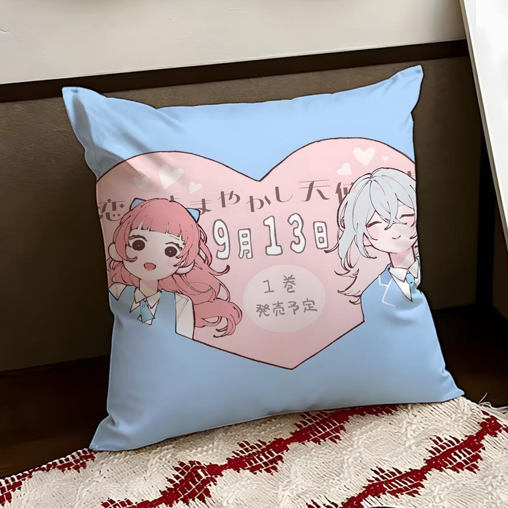 AnimeLove Angel Cushion Cover Reversible Soft Durable Pillow Cover Home Car MultiScene Use for Daily Comfort