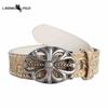 Classic Embossed Color Changing Western Cowboy Belt Buckle Belt Edge Smooth Buckle Personality Belt